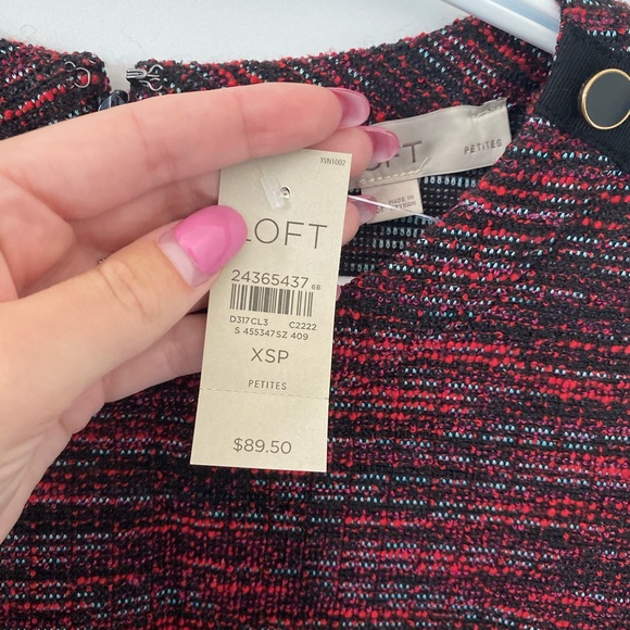 NWT LOFT Tweed Shift Dress w/ Pockets - Picture 8 of 8